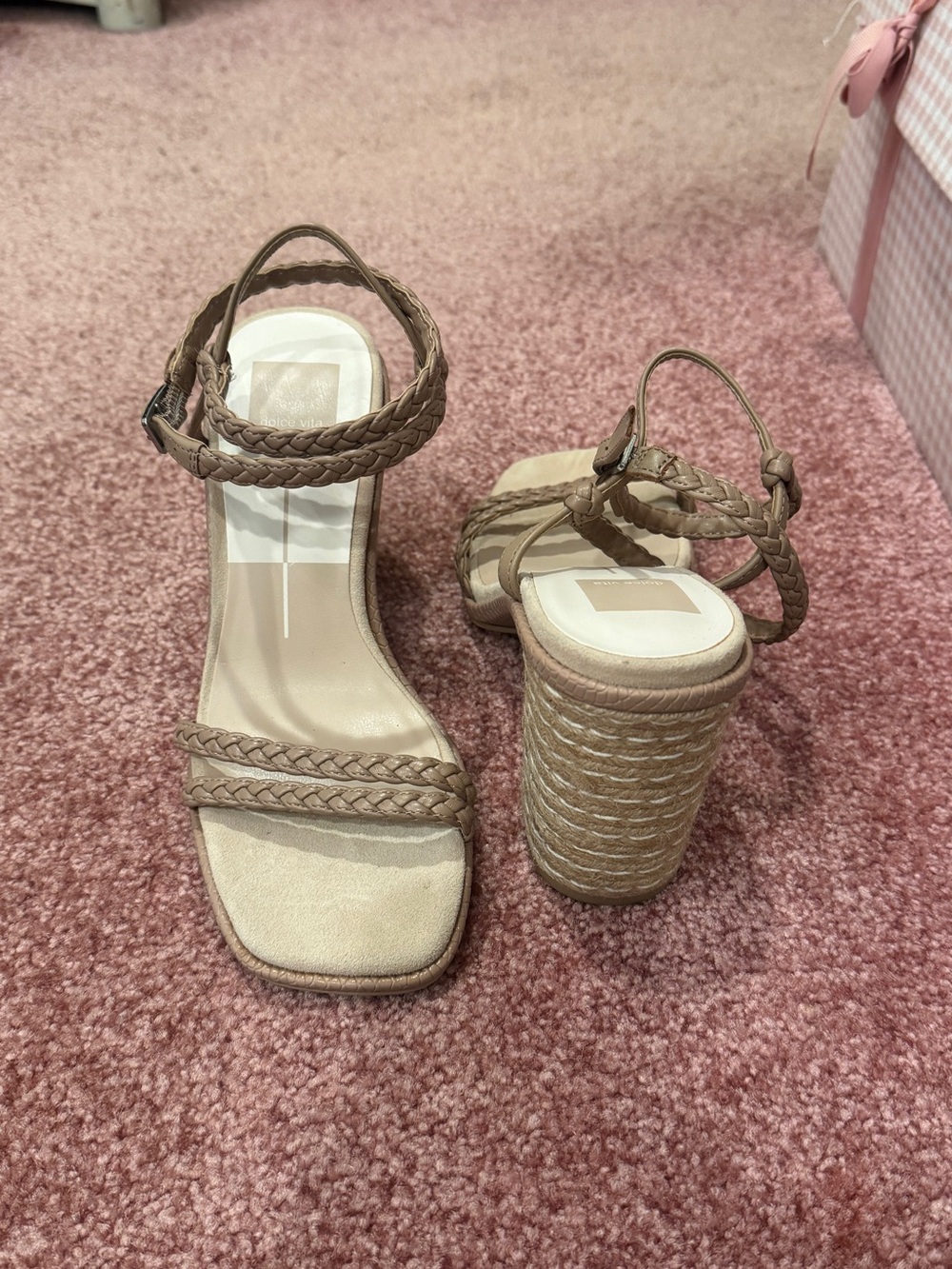 Dolce vita oro strappy braided sandal